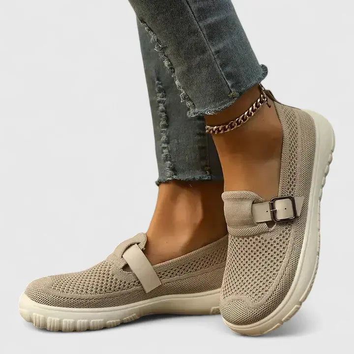 Anna | Women’s Breathable Buckle Slip-On Shoes Luvy Boutique