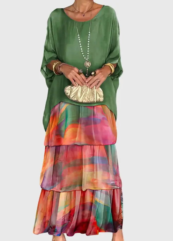 Emily | Women’s Layered Bohemian Maxi Dress Luvy Boutique