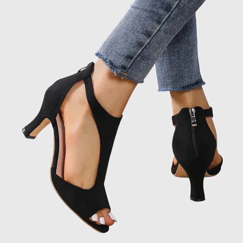 Destiny | Women’s Orthopedic Peep Toe Strap Heels Luvy Boutique