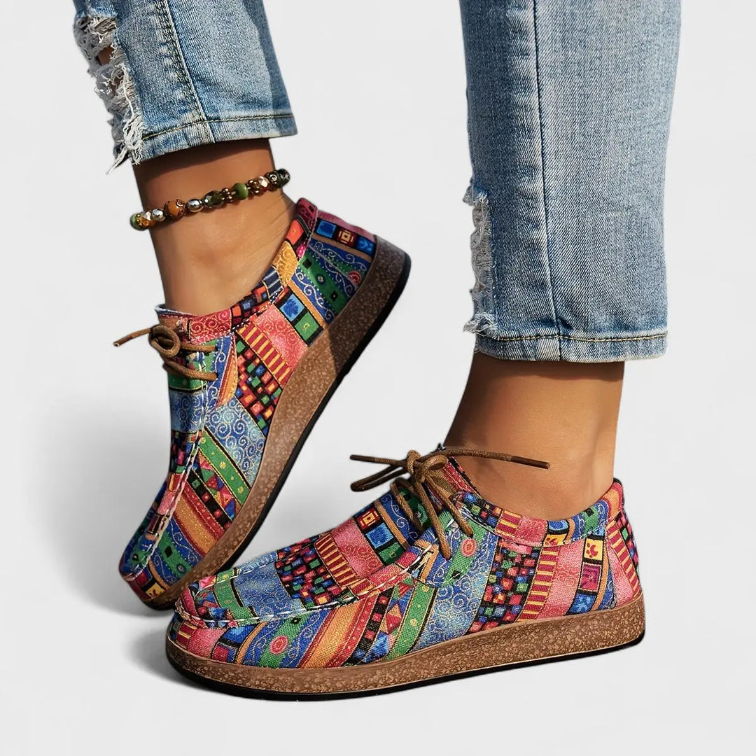 Abigail | Women Pattern Lace Up Casual Shoes Luvy Boutique
