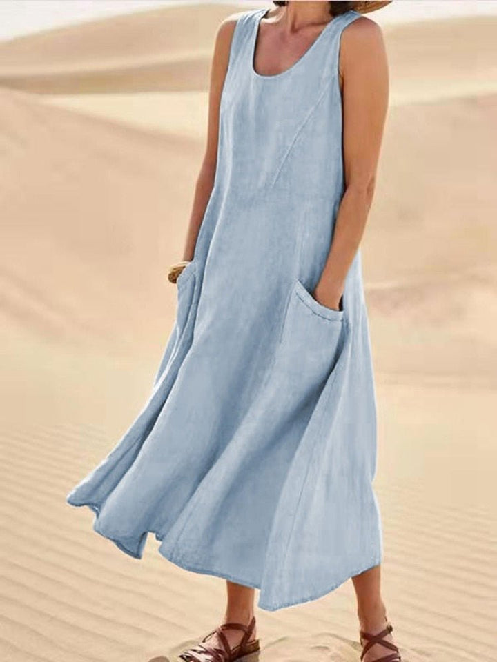 Jenny | Women's Sleeveless Pocket Maxi Casual Dress Luvy Boutique