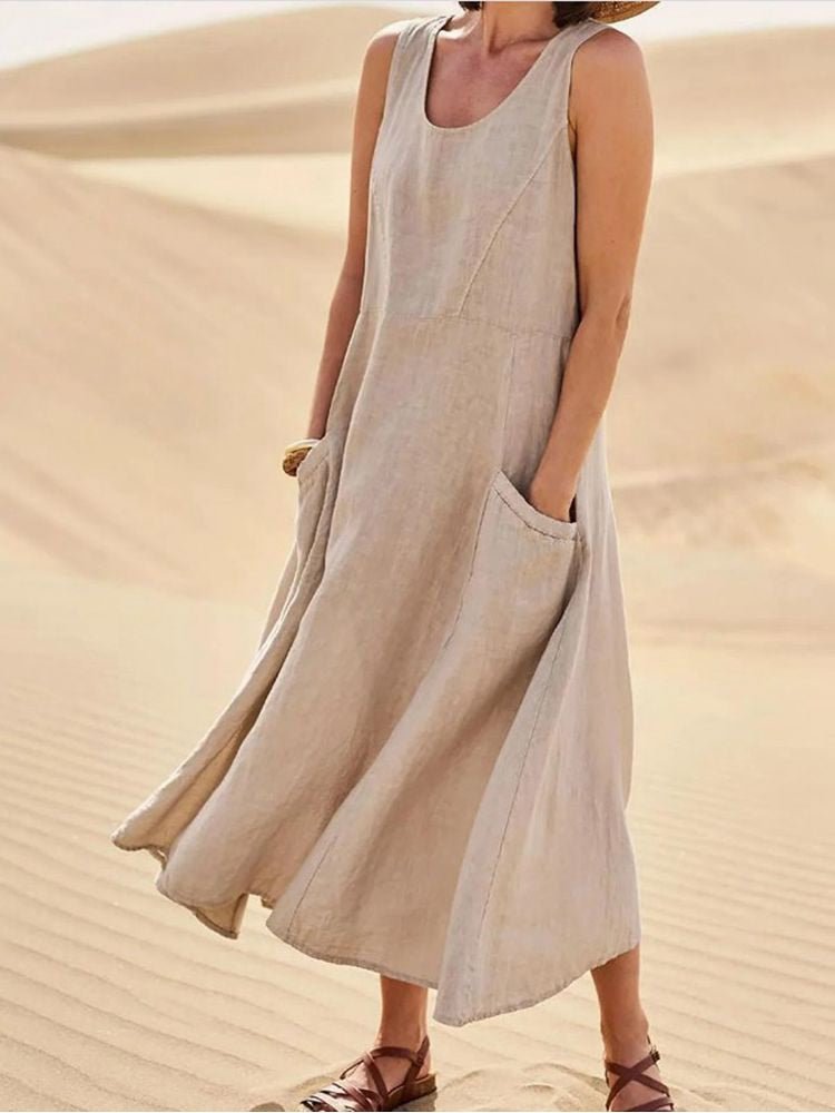 Jenny | Women's Sleeveless Pocket Maxi Casual Dress Luvy Boutique