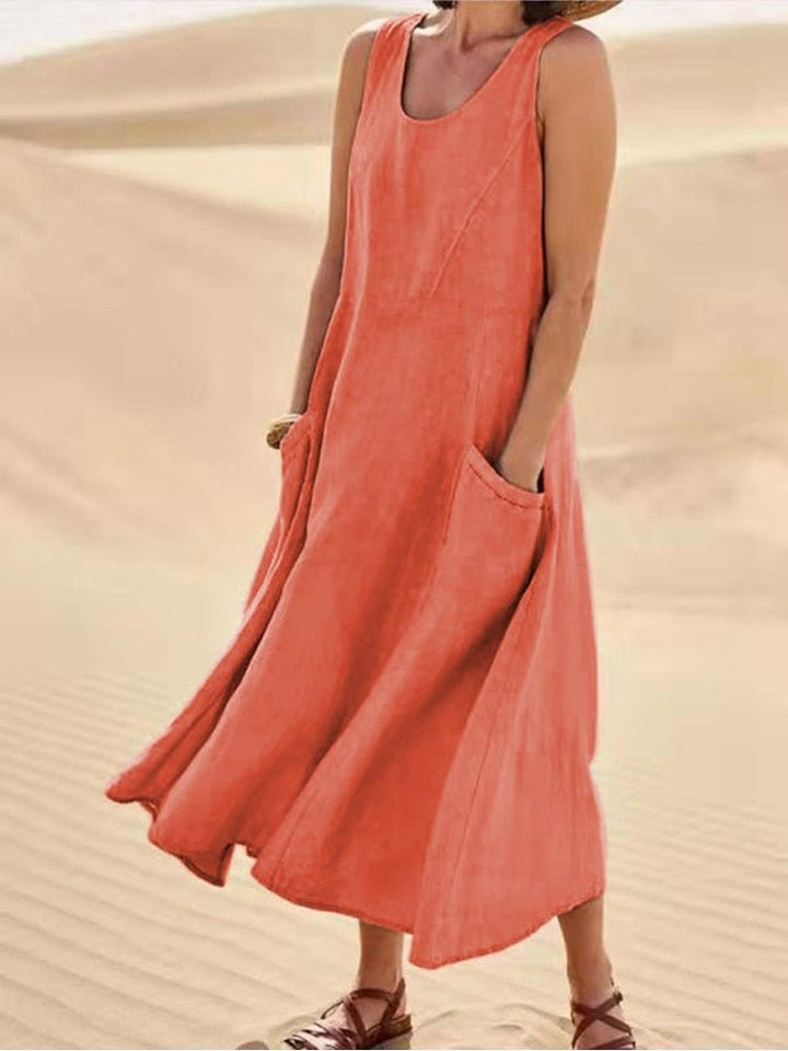 Jenny | Women's Sleeveless Pocket Maxi Casual Dress Luvy Boutique