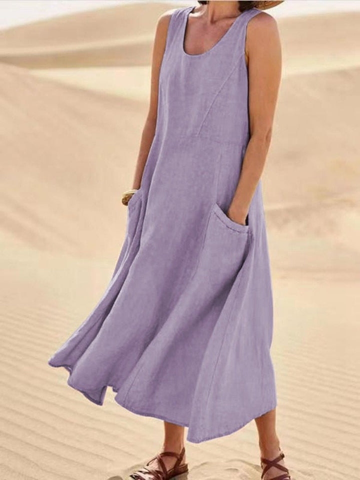 Jenny | Women's Sleeveless Pocket Maxi Casual Dress Luvy Boutique