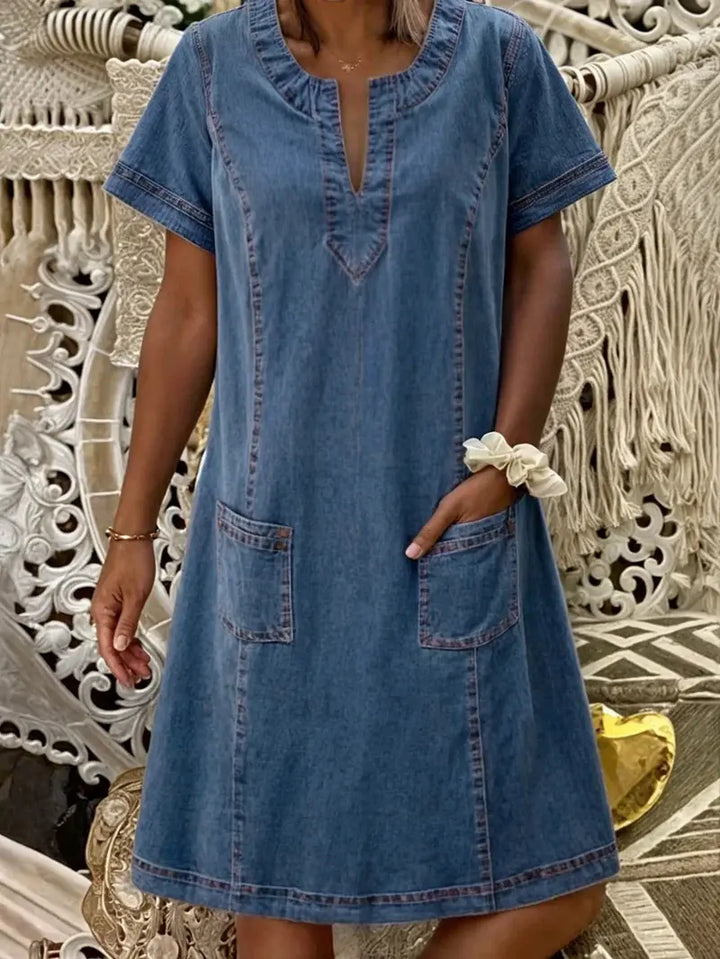 Matilda - Soft Denim Dress Luvy Boutique
