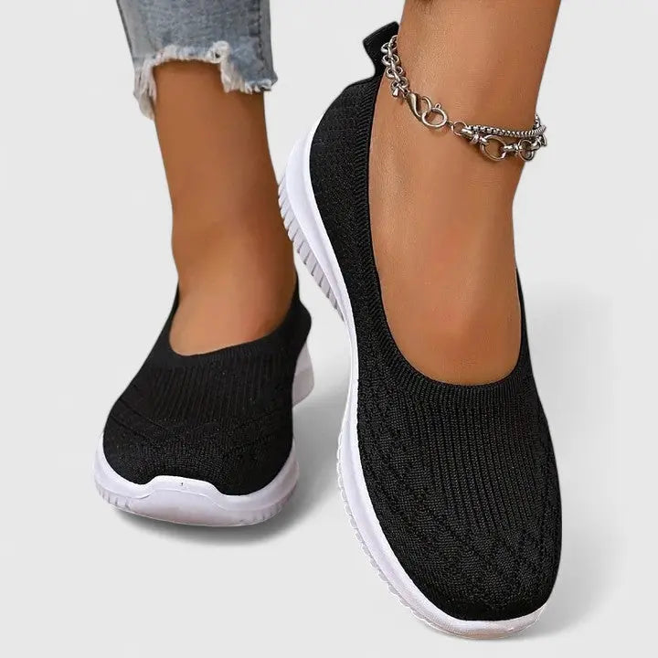 Dakota | Womens Lightweight Slip On Knit Flats Luvy Boutique