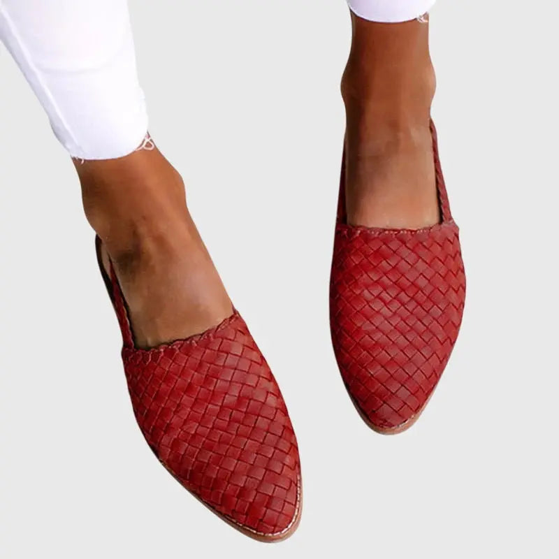 Gabriella | Women Woven Pointed Toe Flat Sandals Luvy Boutique