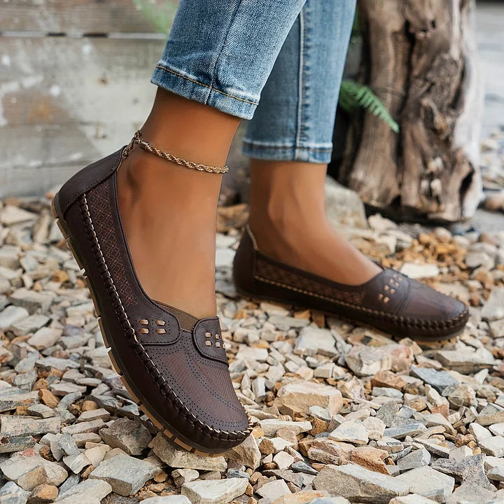 Alice | Women’s Perforated Slip On Casual Loafers Luvy Boutique