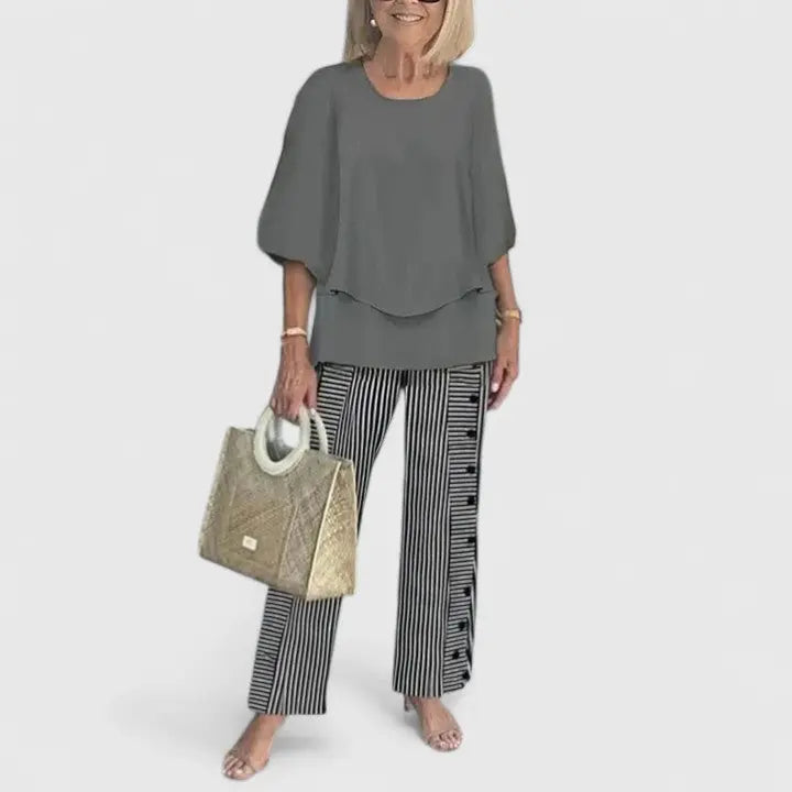 Amelia | Women’s Printed Pants Two Piece Set Luvy Boutique