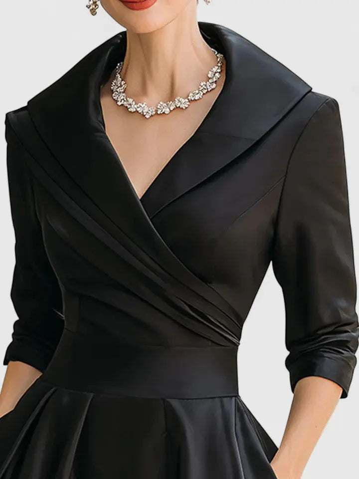 Ava | Women’s Long Sleeve Fit And Flare Dress Luvy Boutique