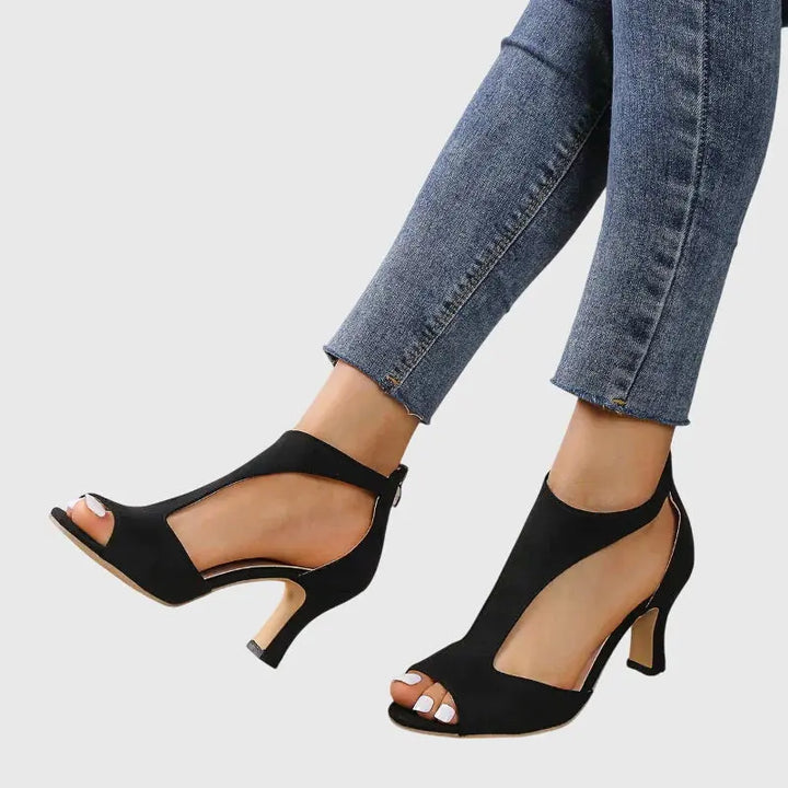 Destiny | Women’s Orthopedic Peep Toe Strap Heels Luvy Boutique