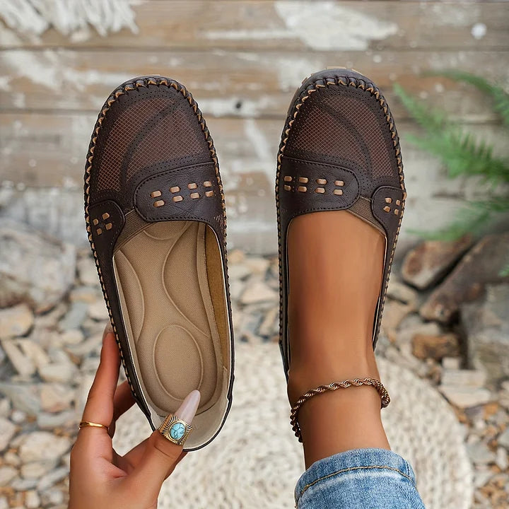Alice | Women’s Perforated Slip On Casual Loafers Luvy Boutique