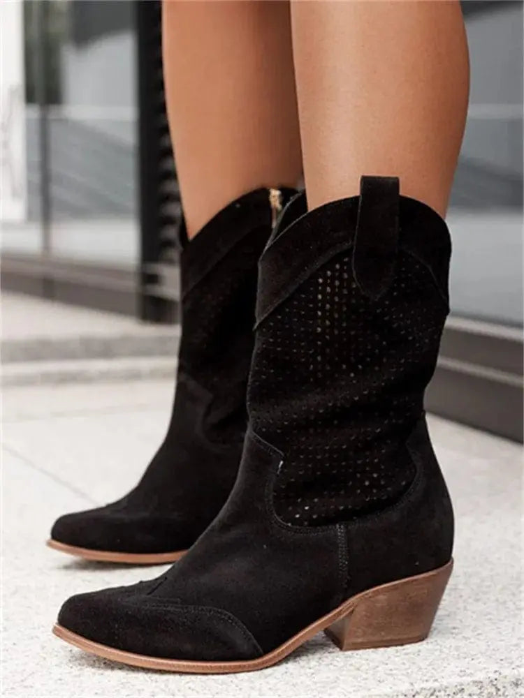Ella | Women’s Orthopedic Mid Calf Comfort Boots Luvy Boutique