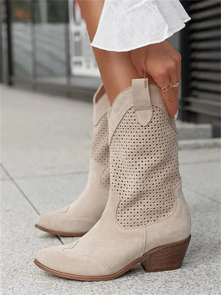 Ella | Women’s Orthopedic Mid Calf Comfort Boots Luvy Boutique