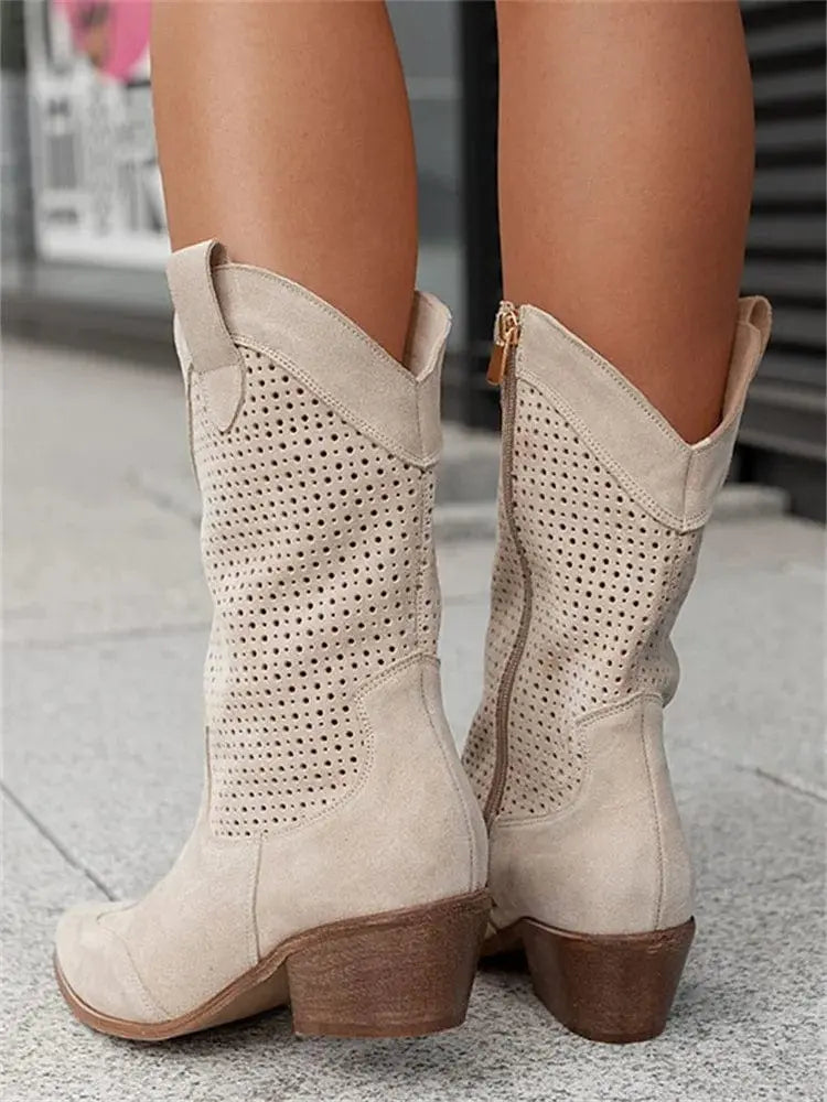 Ella | Women’s Orthopedic Mid Calf Comfort Boots Luvy Boutique
