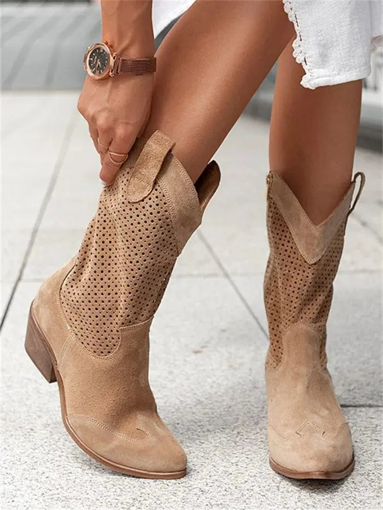 Ella | Women’s Orthopedic Mid Calf Comfort Boots Luvy Boutique