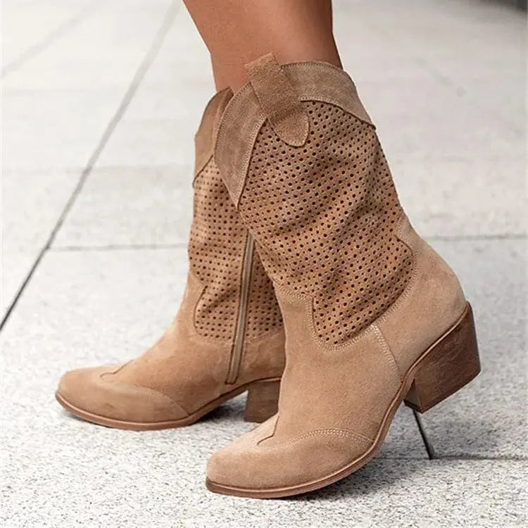 Ella | Women’s Orthopedic Mid Calf Comfort Boots Luvy Boutique