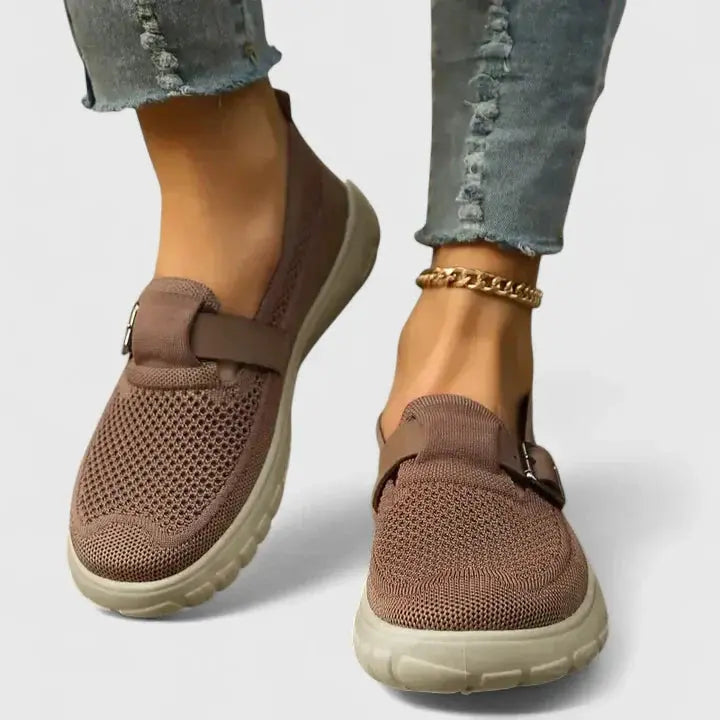 Anna | Women’s Breathable Buckle Slip-On Shoes Luvy Boutique
