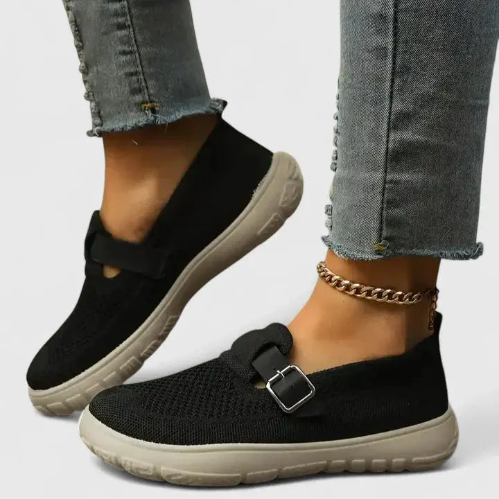 Anna | Women’s Breathable Buckle Slip-On Shoes Luvy Boutique