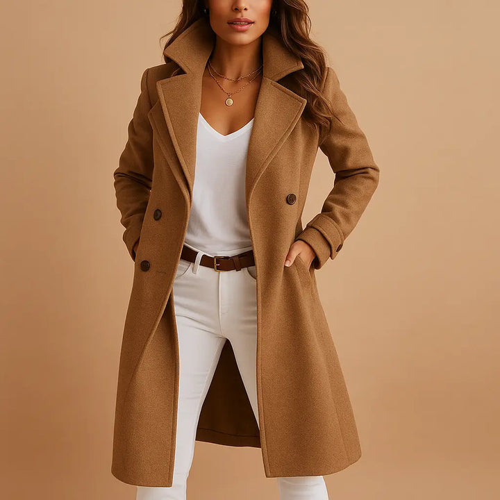 Margaret | Women’s Tailored Classic Long Wool Coat Luvy Boutique