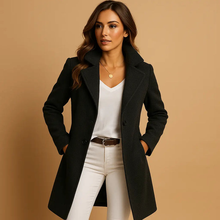 Margaret | Women’s Tailored Classic Long Wool Coat Luvy Boutique