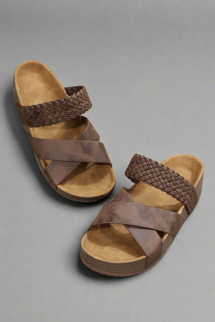 Alice | Women’s Cross Strap Platform Sandals Luvy Boutique