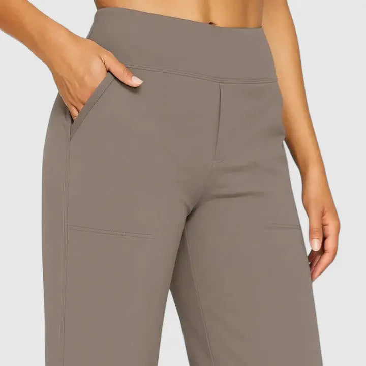 Emily  | Womens High Waist Wide Leg Pants Luvy Boutique