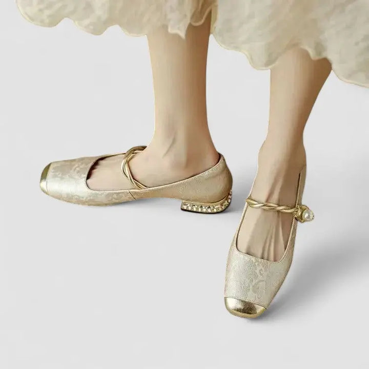 Catherine | Womens Strap Detail Low Heel Shoes Luvy Boutique