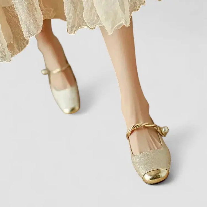 Catherine | Womens Strap Detail Low Heel Shoes Luvy Boutique