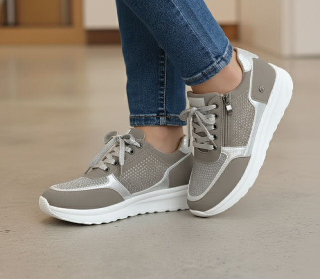 Hannah | Womens Lace Up Platform Sneakers Luvy Boutique
