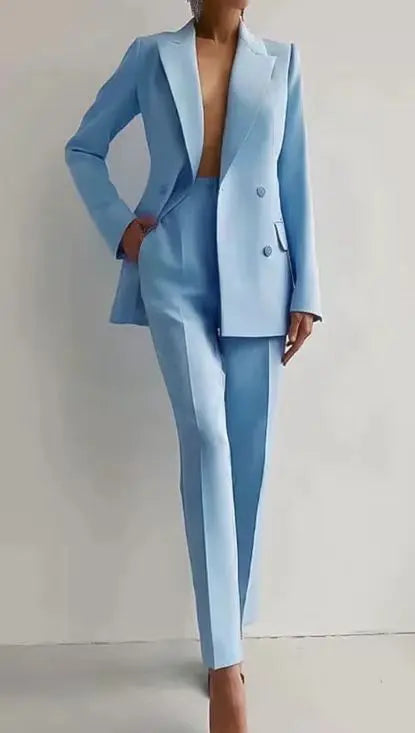 Blair | Women’s Elegant Blazer & Trouser Suit Set Luvy Boutique