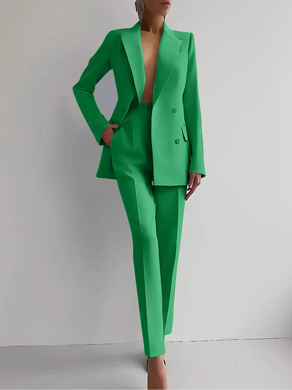 Blair | Women’s Elegant Blazer & Trouser Suit Set Luvy Boutique