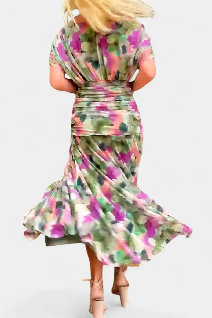 Blair | Women Off Shoulder Ruched Maxi Dress Luvy Boutique