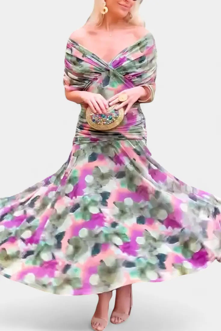 Danielle | Womens Off Shoulder Elegant Evening Dress Luvy Boutique