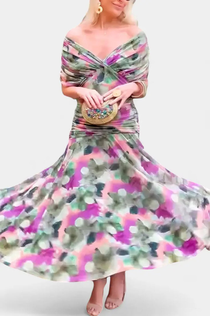 Danielle | Womens Off Shoulder Elegant Evening Dress Luvy Boutique