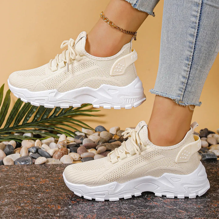 Abigail | Womens Chunky Knit Running Sneakers Luvy Boutique