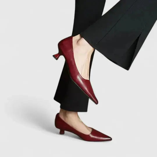 Emma | Womens Pointed Toe Low Heel Pumps Shorts Luvy Boutique