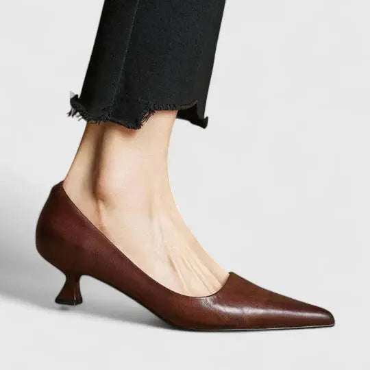 Emma | Womens Pointed Toe Low Heel Pumps Shorts Luvy Boutique