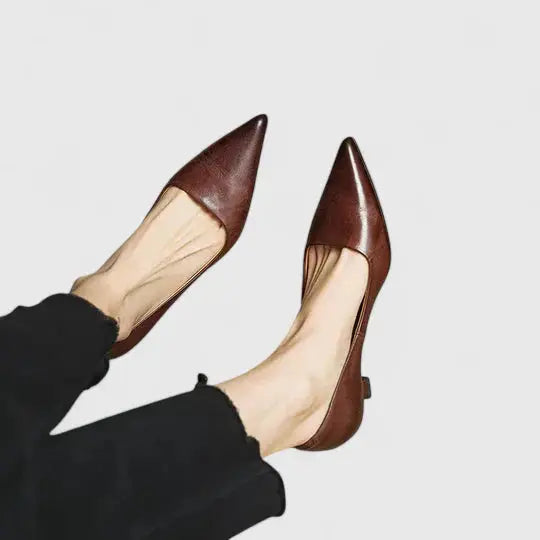 Emma | Womens Pointed Toe Low Heel Pumps Shorts Luvy Boutique