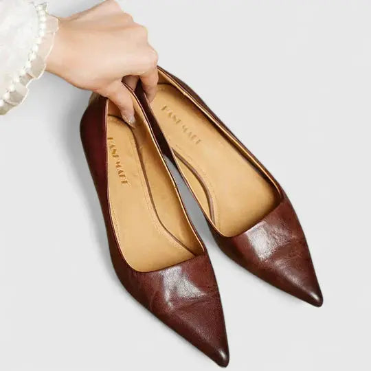 Emma | Womens Pointed Toe Low Heel Pumps Shorts Luvy Boutique
