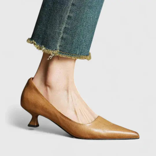 Emma | Womens Pointed Toe Low Heel Pumps Shorts Luvy Boutique