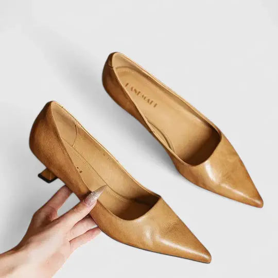 Emma | Womens Pointed Toe Low Heel Pumps Shorts Luvy Boutique