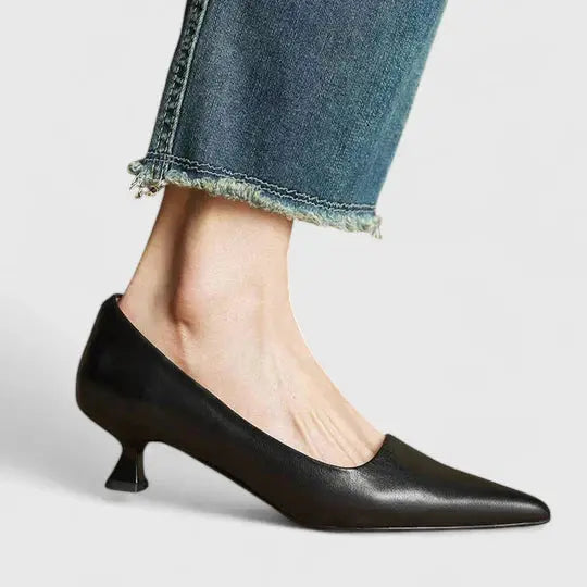 Emma | Womens Pointed Toe Low Heel Pumps Shorts Luvy Boutique