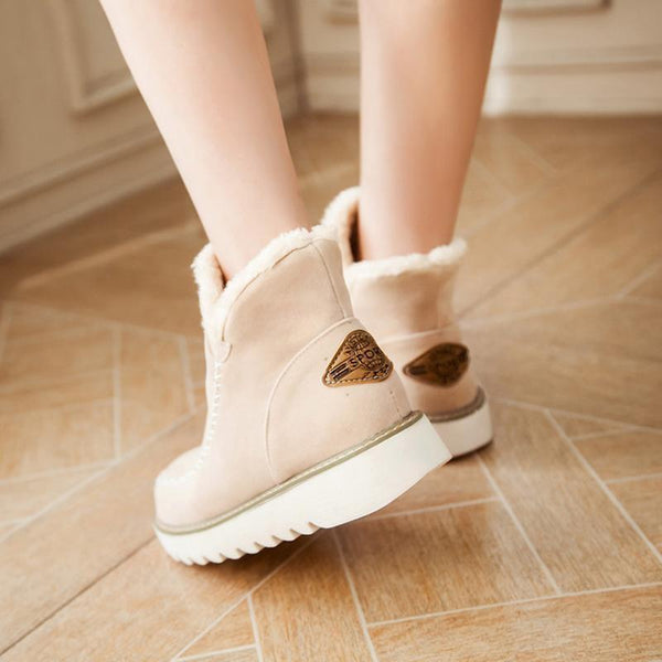 Faith | Women Winter Comfortable Fur Lined Ankle Boots Luvy Boutique