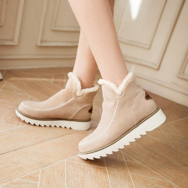 Faith | Women Winter Comfortable Fur Lined Ankle Boots Luvy Boutique