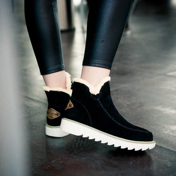 Faith | Women Winter Comfortable Fur Lined Ankle Boots Luvy Boutique