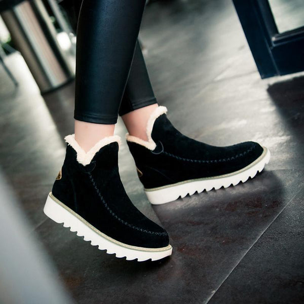 Faith | Women Winter Comfortable Fur Lined Ankle Boots Luvy Boutique