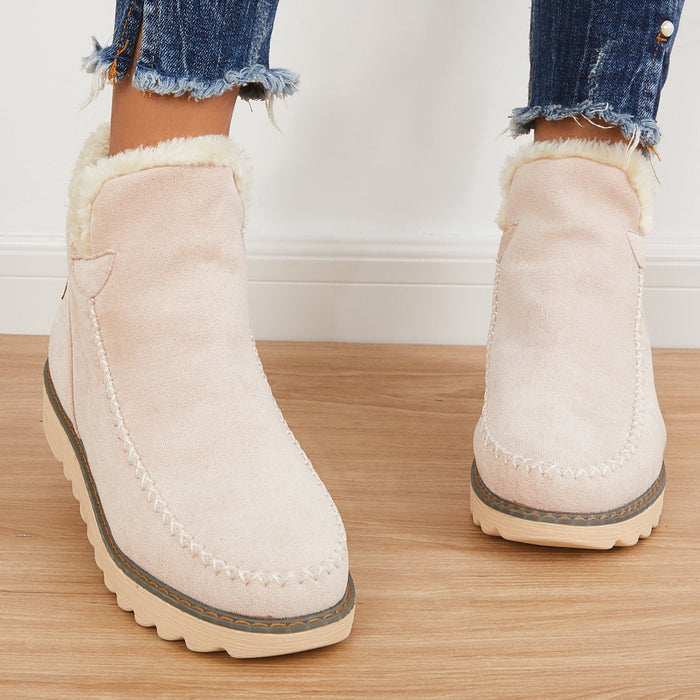 Faith | Women Winter Comfortable Fur Lined Ankle Boots Luvy Boutique