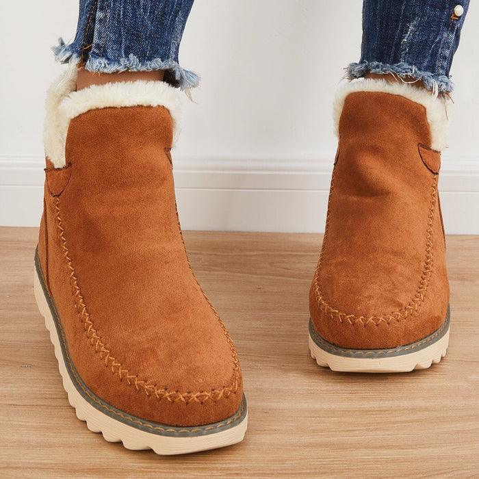 Faith | Women Winter Comfortable Fur Lined Ankle Boots Luvy Boutique