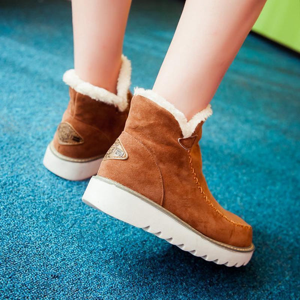 Faith | Women Winter Comfortable Fur Lined Ankle Boots Luvy Boutique